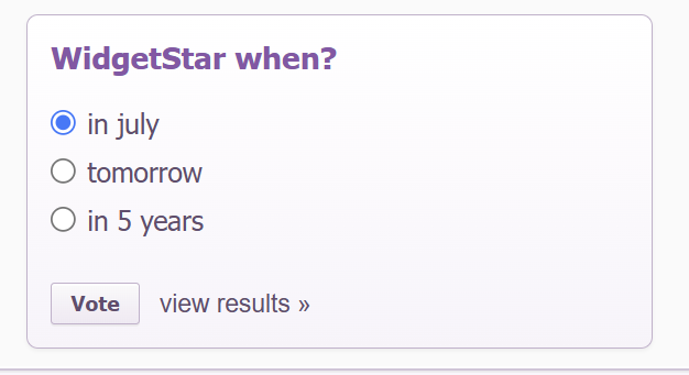 Polls screenshot