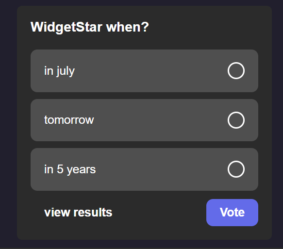 Polls screenshot