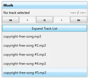 Musik screenshot