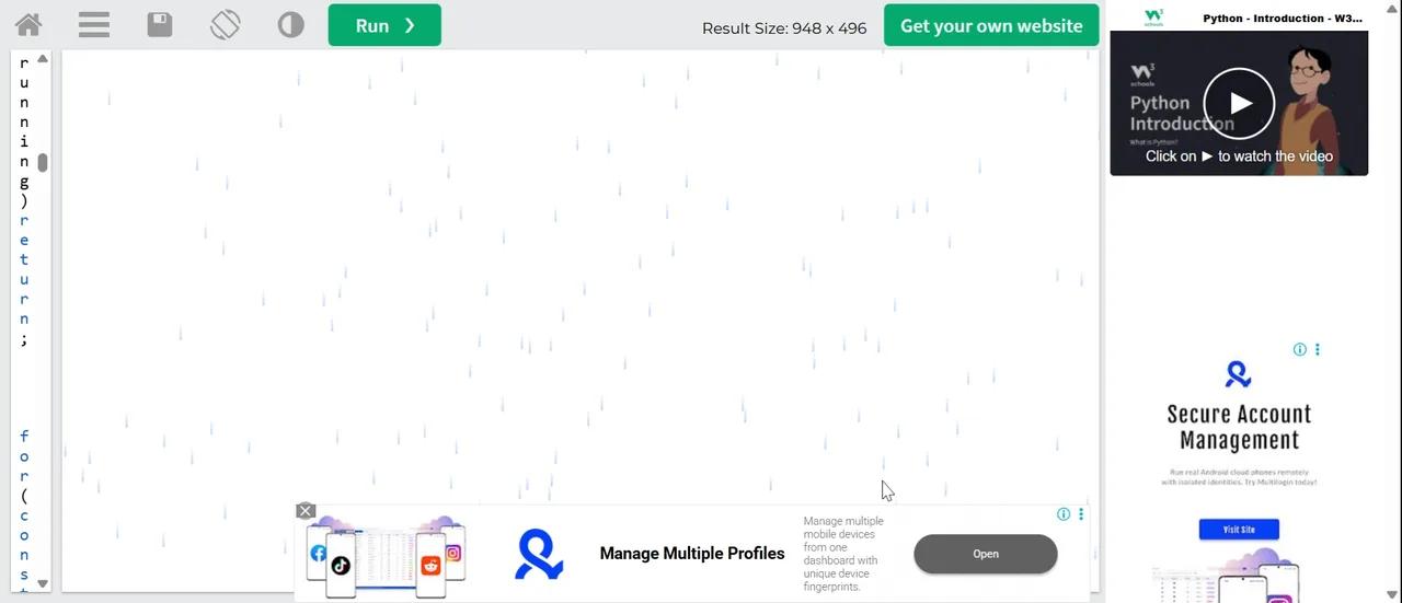 Rainy Background screenshot