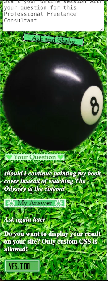 devHANk's Magic 8 Ball screenshot